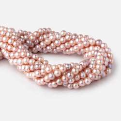6.5-7.5mm Rose Pink Off Round Large Hole Freshwater Pearls 15.5 inch 72 Beads (ONLINE ORDER ONLY)