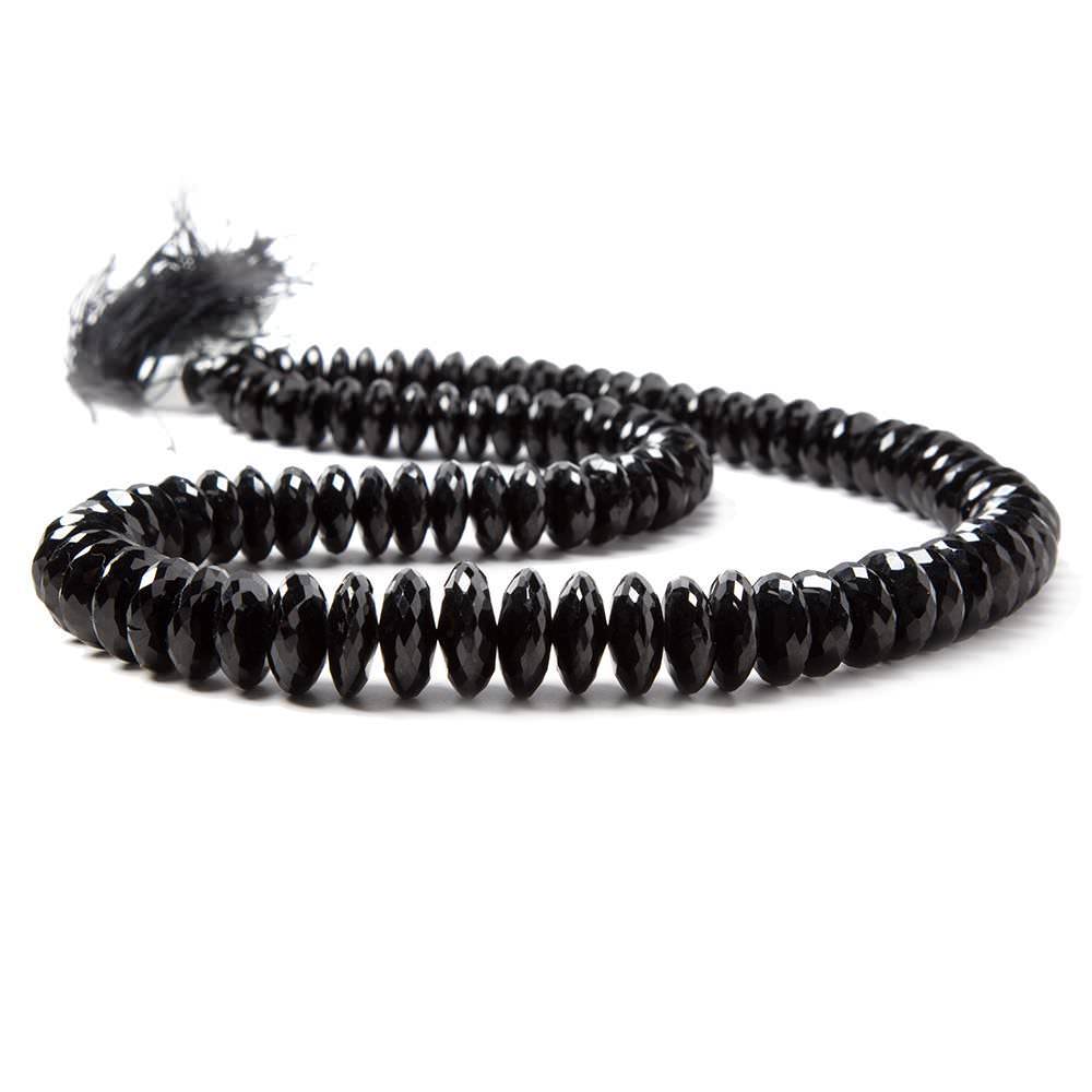 6-6.5mm Black Spinel Beads German Faceted Rondelle Beads 17 inch 130 pieces A Grade (ONLINE ORDER ONLY)