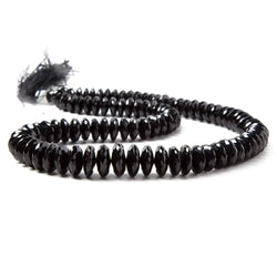 6-6.5mm Black Spinel Beads German Faceted Rondelle Beads 17 inch 130 pieces A Grade (ONLINE ORDER ONLY)