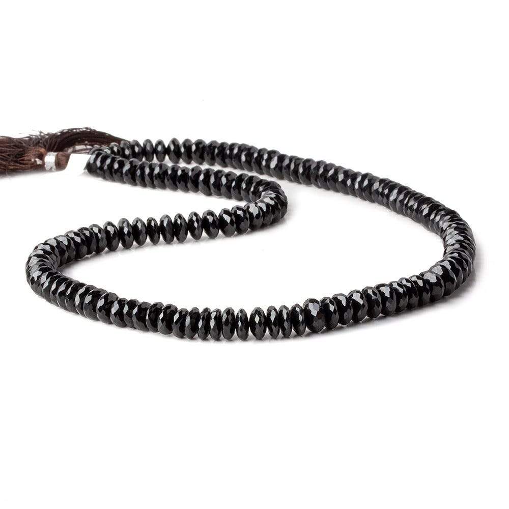 6-6.5mm Black Spinel Beads German Faceted Rondelle Beads 17 inch 130 pieces A Grade (ONLINE ORDER ONLY)