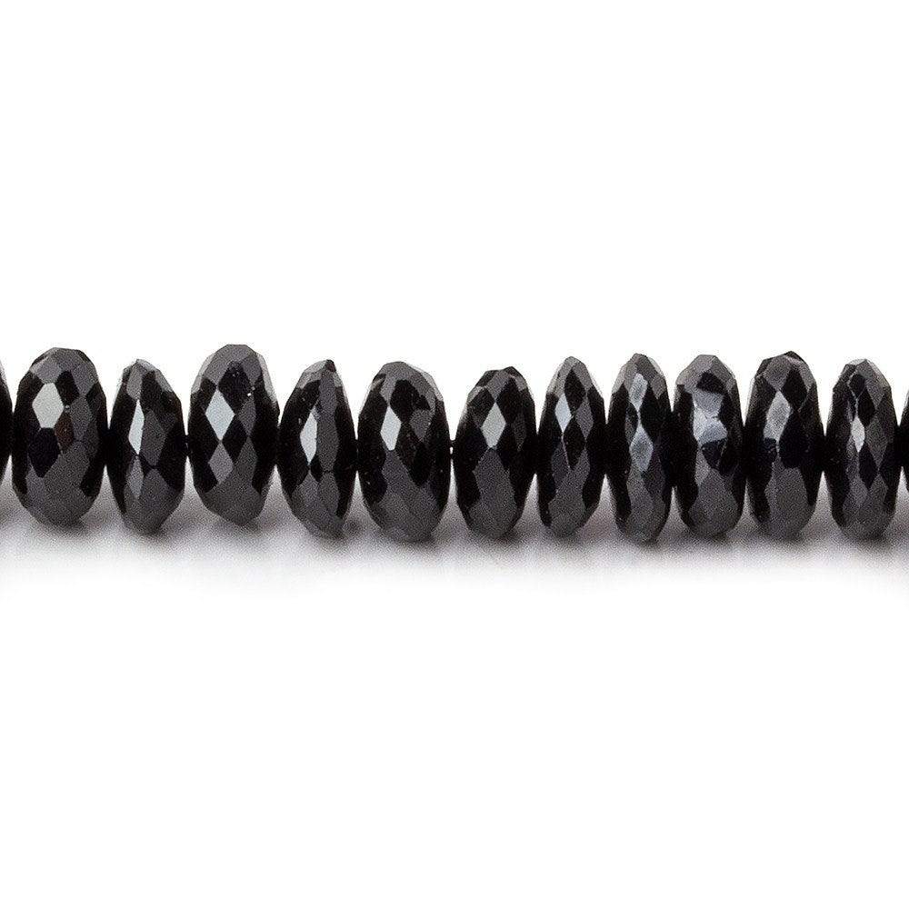 6-6.5mm Black Spinel Beads German Faceted Rondelle Beads 17 inch 130 pieces A Grade (ONLINE ORDER ONLY)