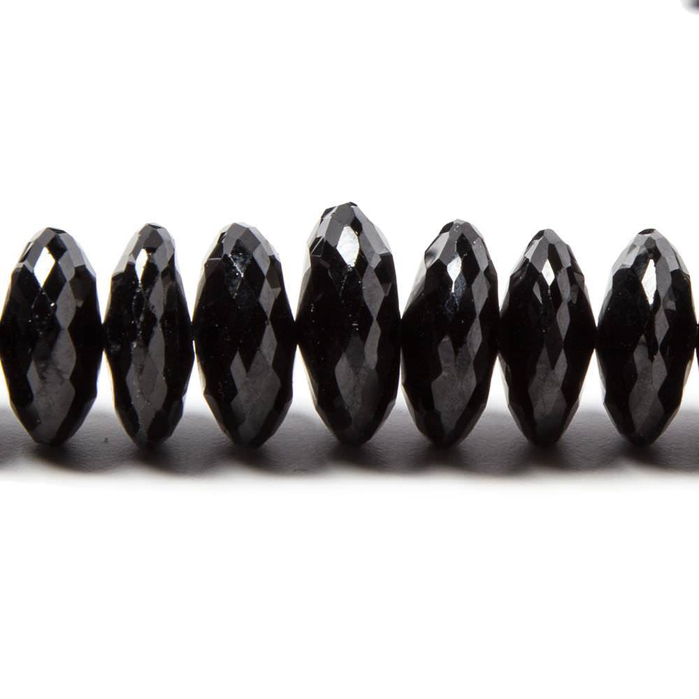6-6.5mm Black Spinel Beads German Faceted Rondelle Beads 17 inch 130 pieces A Grade (ONLINE ORDER ONLY)