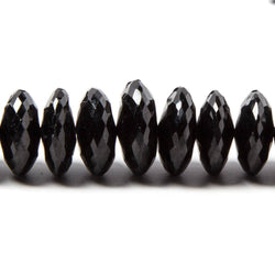 6-6.5mm Black Spinel Beads German Faceted Rondelle Beads 17 inch 130 pieces A Grade (ONLINE ORDER ONLY)