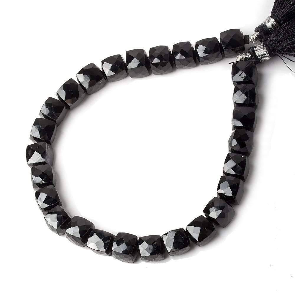 6.5-7mm Black Spinel Faceted Cube Beads 8 inch 27 pieces (ONLINE ORDER ONLY)