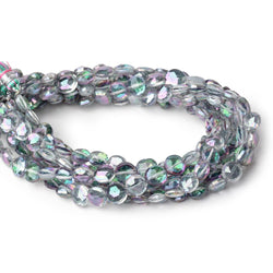 6.5-7mm Mystic White Topaz Faceted Coin Beads 9 inch 32 pieces (ONLINE ORDER ONLY)