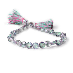 6.5-7mm Mystic White Topaz Faceted Coin Beads 9 inch 32 pieces (ONLINE ORDER ONLY)