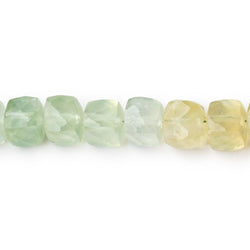 6.5-7mm Prehnite Faceted Cube Beads 8 inch 32 pieces (ONLINE ORDER ONLY)