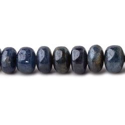 6.5-8mm Blue Sapphire Plain Rondelle Beads 16 inch 90 pieces 1mm hole