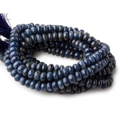 6.5-8mm Blue Sapphire Plain Rondelle Beads 16 inch 90 pieces 1mm hole