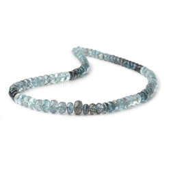6.5-9.5mm Shaded Moss Aquamarine Faceted Rondelle Beads 16 inch 92 pieces AAA (ONLINE ORDER ONLY)