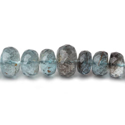 6.5-9.5mm Shaded Moss Aquamarine Faceted Rondelle Beads 16 inch 92 pieces AAA (ONLINE ORDER ONLY)