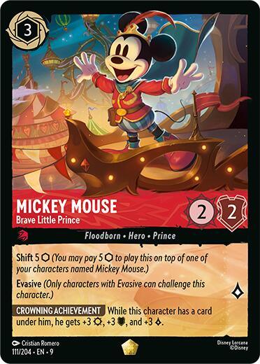 Mickey Mouse - Brave Little Prince (111/204) [Fabled] (ONLINE ORDER ONLY)