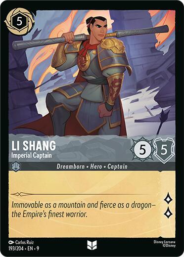 Li Shang - Imperial Captain (193/204) [Fabled] (ONLINE ORDER ONLY)