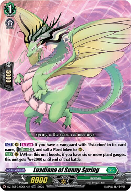 Lusdiana of Sunny Spring (TDR) (DZ-SS10/009EN-R) [Shiki Otei Start Deck]