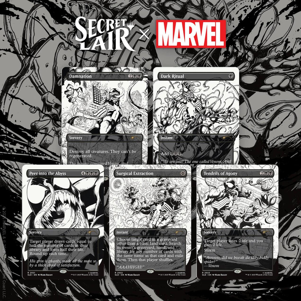 (Preorder) Secret Lair Drop: Secret Lair x Marvel's Spider-Man: Venom Unleashed (Inks) (ONLINE ORDER ONLY)