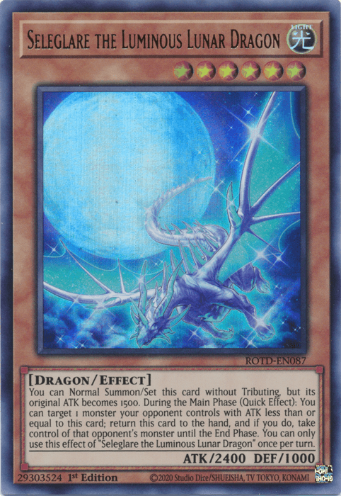 Seleglare the Luminous Lunar Dragon [ROTD-EN087] Ultra Rare (ONLINE ORDER ONLY)