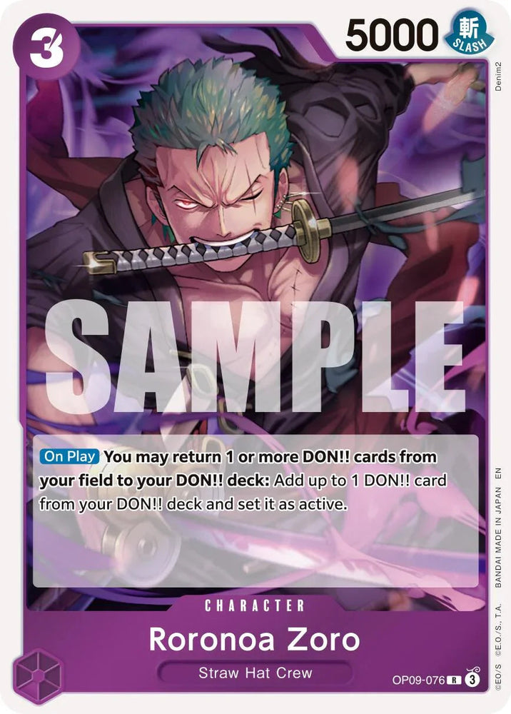Roronoa Zoro (OP09-076) [Premium Booster -The Best- Vol. 2] (ONLINE ORDER ONLY)