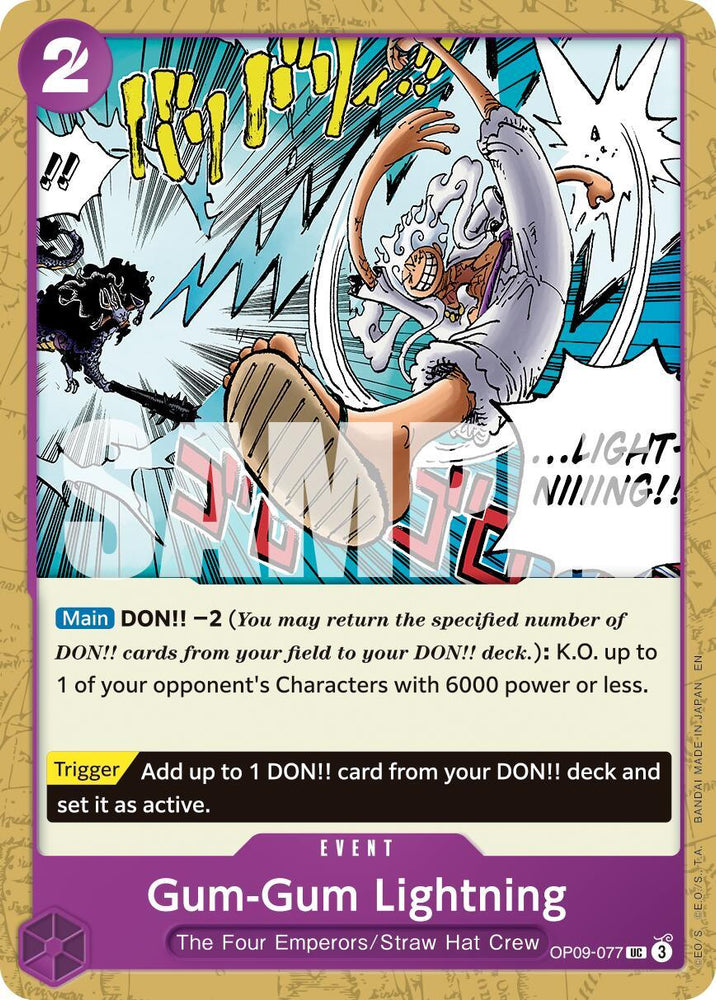 Gum-Gum Lightning (Reprint) [Premium Booster -The Best- Vol. 2] (ONLINE ORDER ONLY)