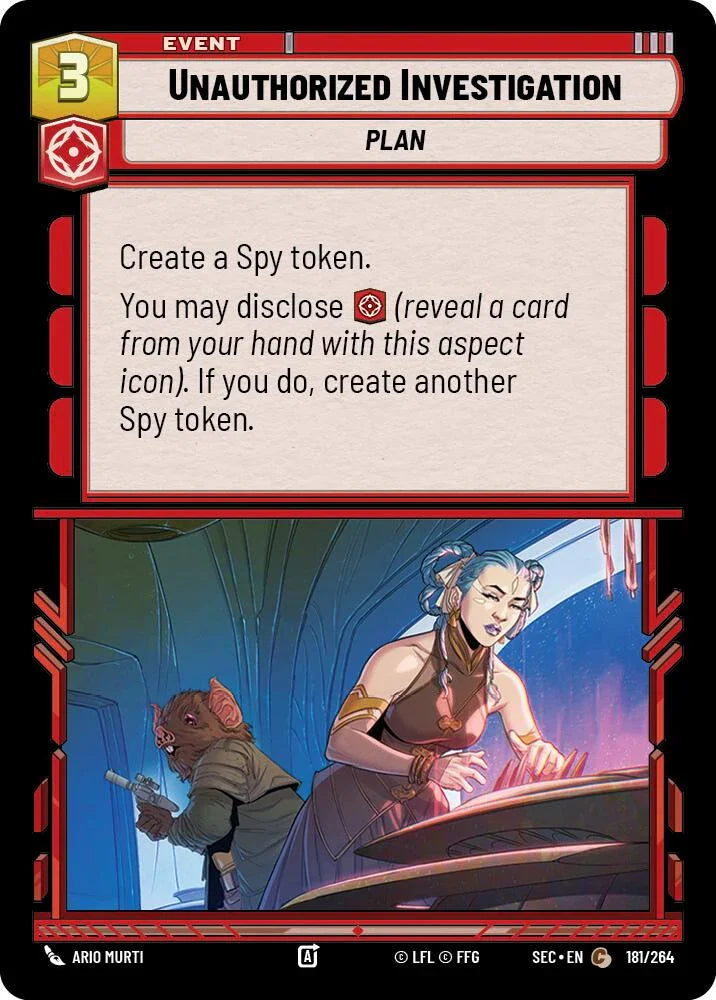 Unauthorized Investigation (181/264) (181/264) [Secrets of Power] (ONLINE ORDER ONLY)