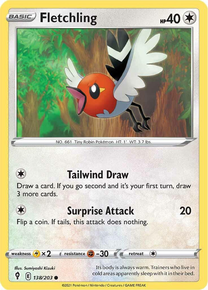 Fletchling (138/203) [Sword & Shield: Evolving Skies] (Online Only)
