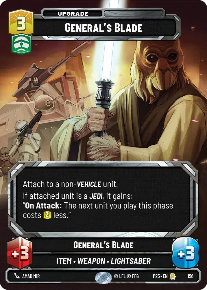 General's Blade (156) (156) [Sector and Regional Promos: Season 1] (ONLINE ORDER ONLY)
