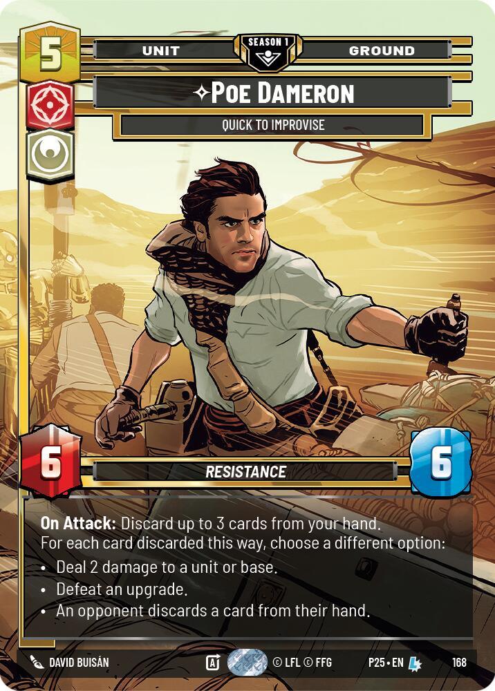 Poe Dameron - Quick to Improvise (168) (168) [Sector and Regional Promos: Season 1] (ONLINE ORDER ONLY)