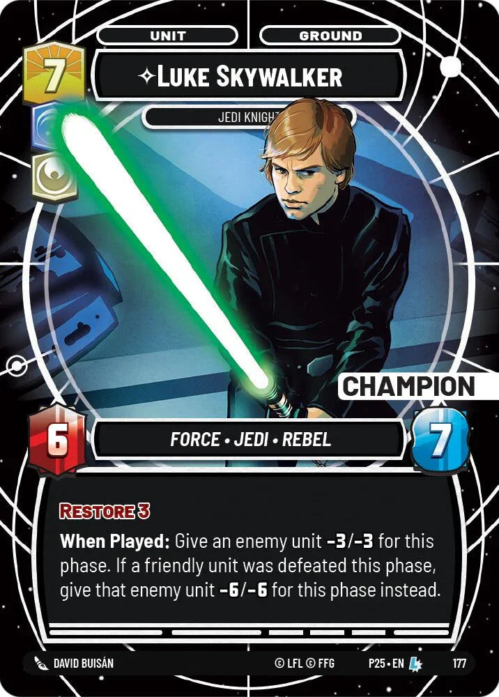 Luke Skywalker - Jedi Knight (Champion) (175) (175) [Sector and Regional Promos: Season 1] (ONLINE ORDER ONLY)