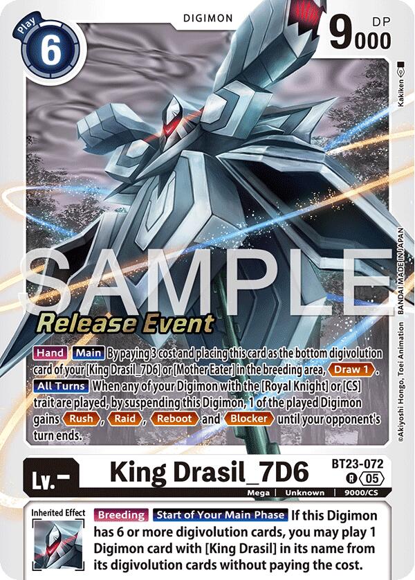 King Drasil_7D6 [BT23-072] [Hackers' Slumber Release Event Cards] (ONLINE ORDER ONLY)