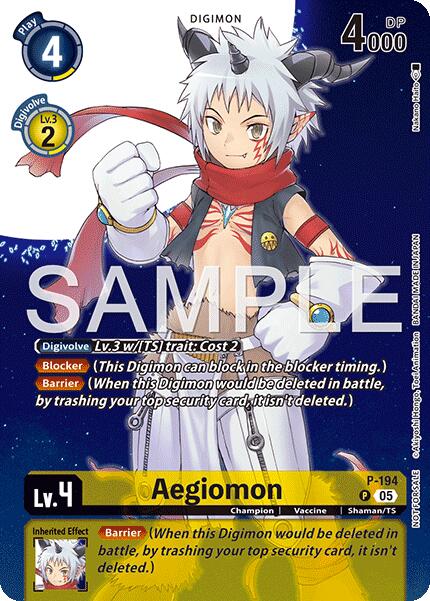Aegiomon [P-194] (Digimon Story: Time Stranger Promo Pack) [Promotional Cards] (ONLINE ORDER ONLY)