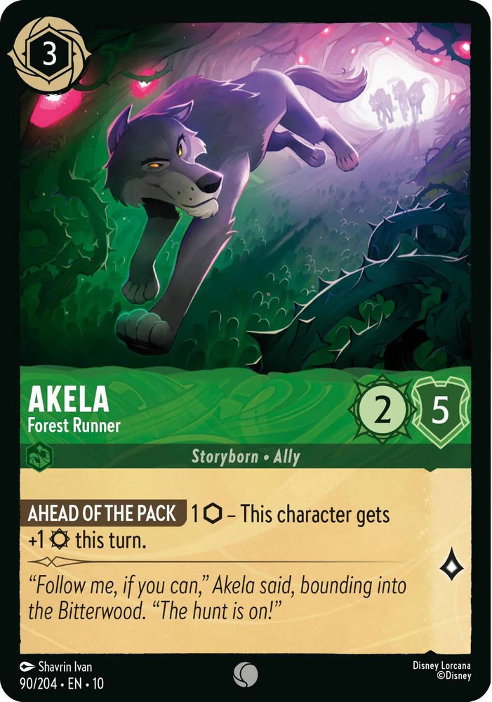 Akela - Forest Runner (90/204) [Whispers in the Well] (ONLINE ORDER ONLY)