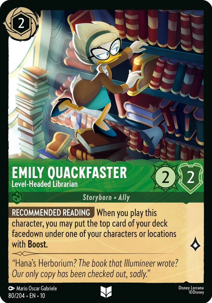 Emily Quackfaster - Level-Headed Librarian (80/204) [Whispers in the Well] (ONLINE ORDER ONLY)