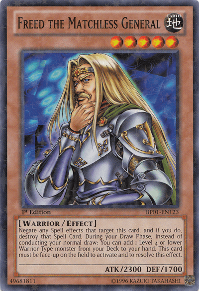 Freed the Matchless General [BP01-EN123] Starfoil Rare (ONLINE ORDER ONLY)