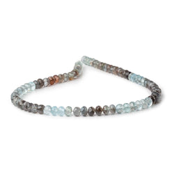 6.5mm Copper Moss Aquamarine Faceted Rondelle Beads 14 inch 78 pieces AAA (ONLINE ORDER ONLY)