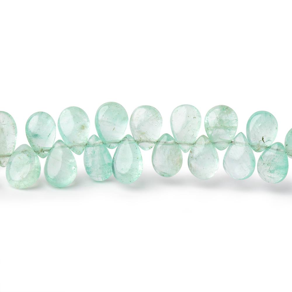 6.5x4-8.5x5mm Colombian Emerald Plain Pear Beads 7.5 inch 65 pieces A (ONLINE ORDER ONLY)