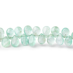 6.5x4-8.5x5mm Colombian Emerald Plain Pear Beads 7.5 inch 65 pieces A (ONLINE ORDER ONLY)