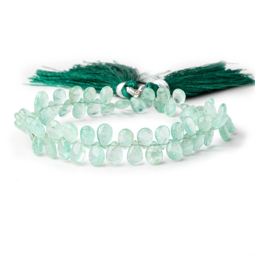 6.5x4-8.5x5mm Colombian Emerald Plain Pear Beads 7.5 inch 65 pieces A (ONLINE ORDER ONLY)