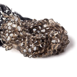 6.5x6.5mm Smoky Quartz faceted pillow beads 7.25 inch 50 pieces A (ONLINE ORDER ONLY)