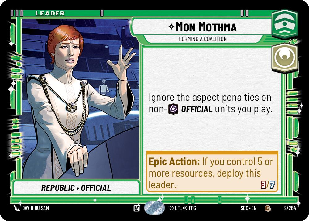 Mon Mothma - Forming a Coalition (9/264) (9/264) [Secrets of Power] (ONLINE ORDER ONLY)