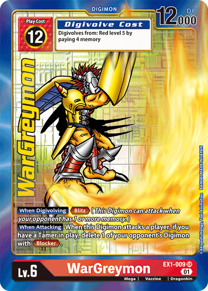 WarGreymon [EX1-009] (Alternate Art) [Classic Collection] (ONLINE ORDER ONLY)