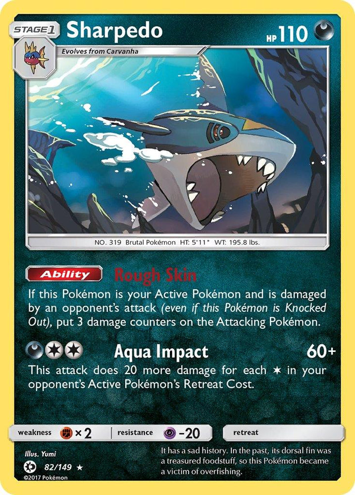 Sharpedo (82/149) (Cosmos Holo) (Blister Exclusive) [Sun & Moon: Base Set] (Online Only)