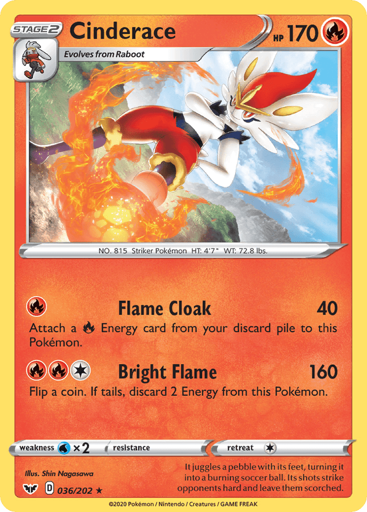 Cinderace (036/202) [Sword & Shield: Base Set] (Online Only)