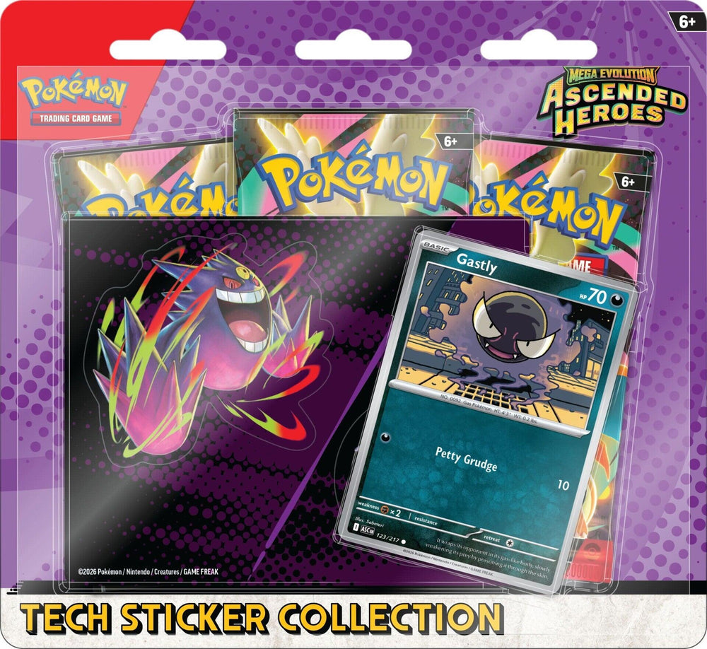 Mega Evolution: Ascended Heroes Tech Sticker Collection - Gastly [ASC] (ONLINE ORDER ONLY)