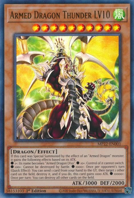 Armed Dragon Thunder LV10 [MP22-EN001] Ultra Rare (ONLINE ORDER ONLY)