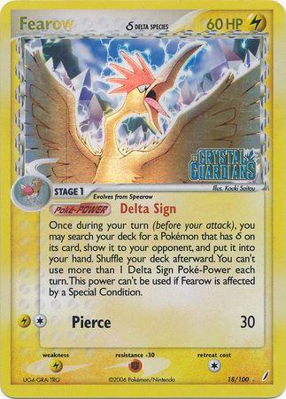 Fearow (18/100) (Delta Species) (Stamped) [EX: Crystal Guardians] (Online Only)