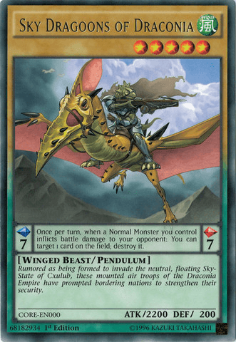 Sky Dragoons of Draconia [CORE-EN000] Rare (ONLINE ORDER ONLY)