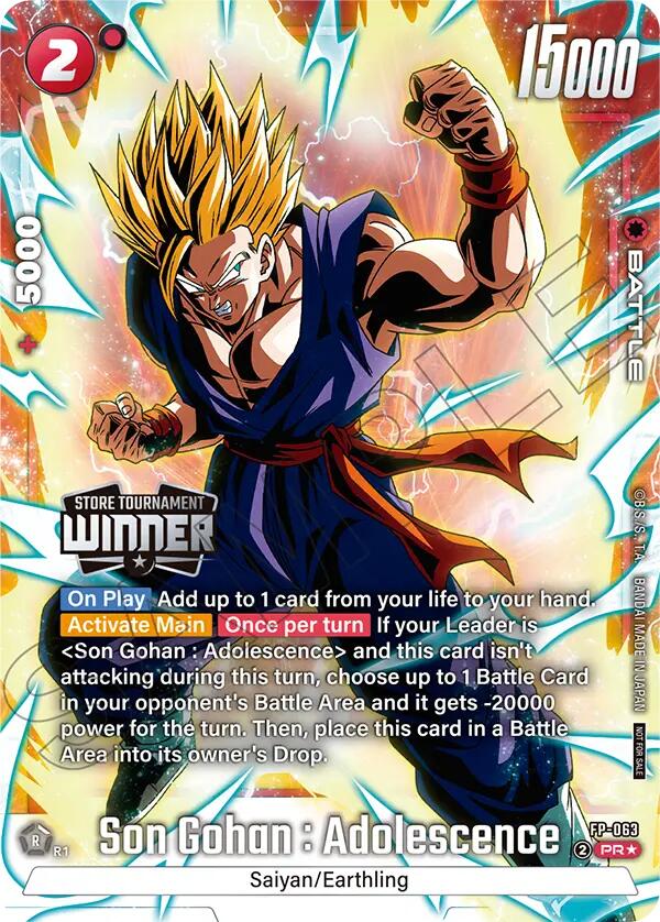Son Gohan : Adolescence (Tournament Pack -Winner- 09) [Fusion World Tournament Cards]