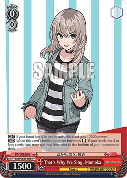That's Why We Sing, Momoka (GCR/SE48-E09 N) [Girls Band Cry Premium Booster]