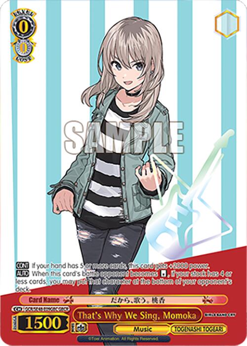 That's Why We Sing, Momoka (GCR/SE48-E09GBC GBCR) [Girls Band Cry Premium Booster]