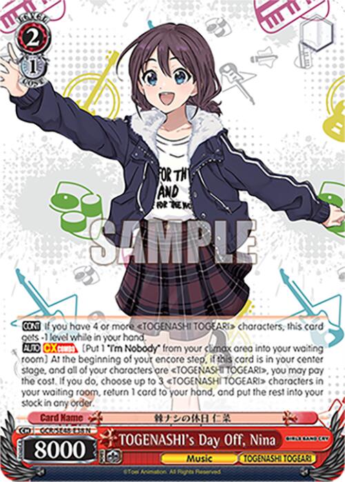 TOGENASHI's Day Off, Nina (GCR/SE48-E38 N) [Girls Band Cry Premium Booster]