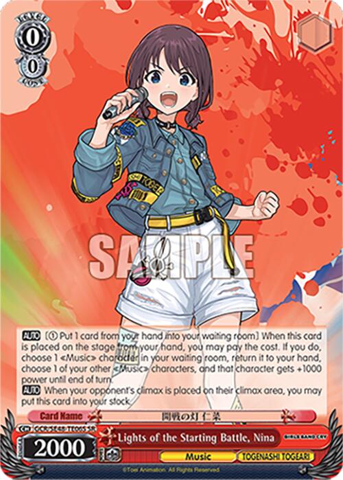 Lights of the Starting Battle, Nina (GCR/SE48-TE06S SR) [Girls Band Cry Premium Booster]